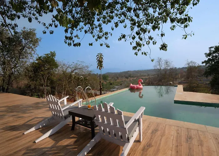 Anjee's Chalet: Mountain-View Villa with Classic Interiors & Lawn Karjat